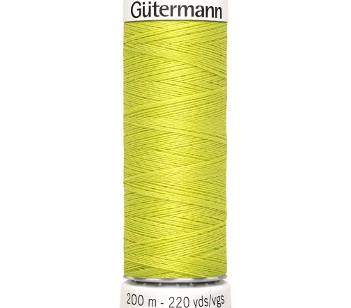 Нить Sew All для всех материалов, 200м, 100% п/э, цвет 334 желто-зеленый, Gutermann 748277