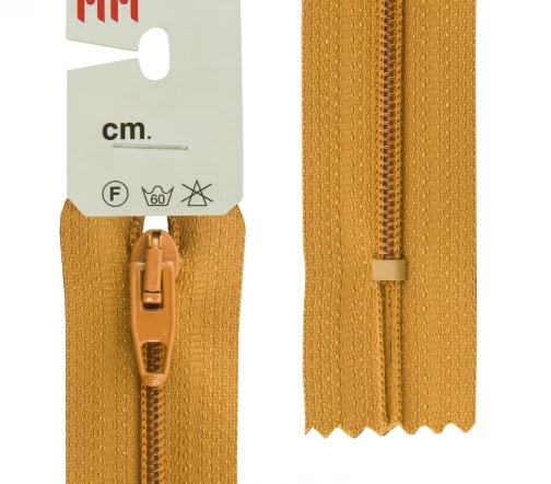 Молния Meras Rizip спираль, 18 см, неразъёмная, 4 мм, цвет 2221, охра