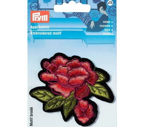 926651 Термоаппликация "Роза" 7,5х6 см, красный/зеленый, Prym