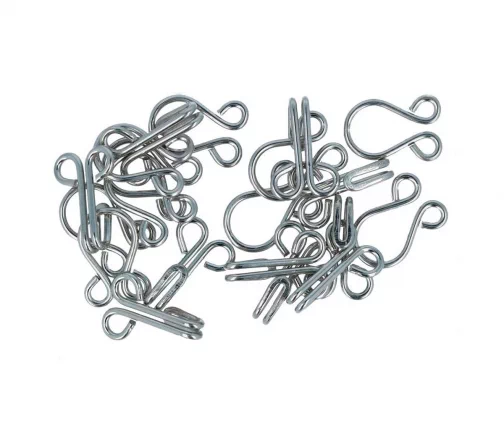 Крючки и петли Koh-i-Noor пришивные, металл, 15+14 мм, цвет никель, 12 шт., 154982