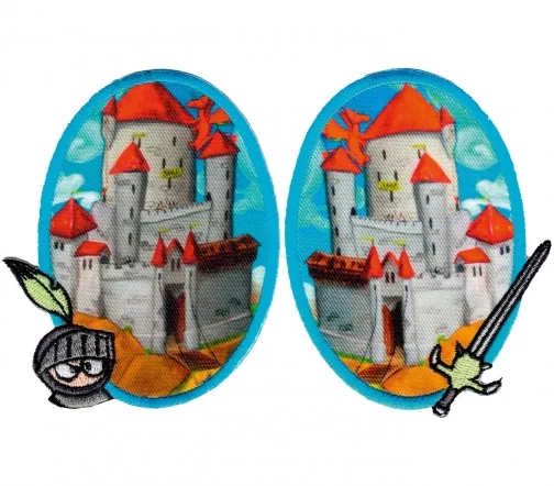 Термоаппликации HKM "Рыцарь и замок" 10 х 7,5 см, 2 шт., арт. 32801