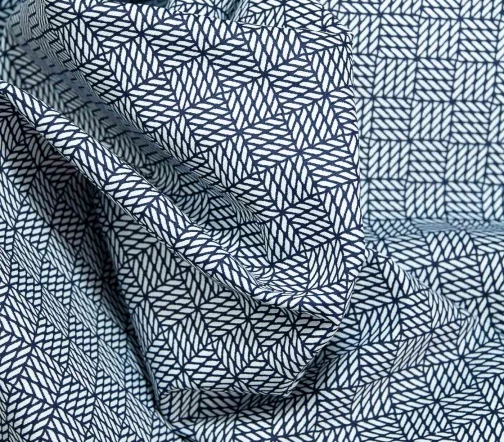 Сорочечный хлопок "Плитка", фон белый, 01673