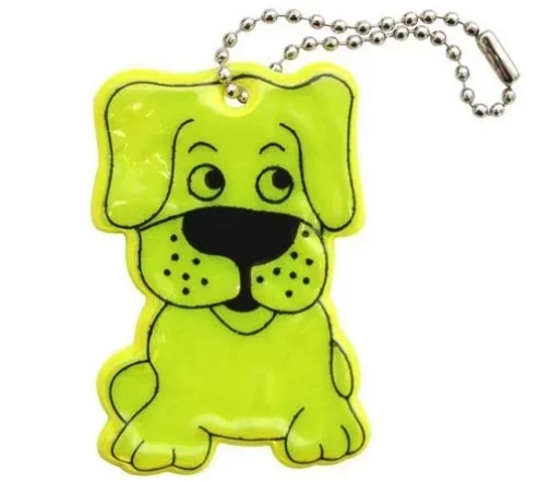 7714886 Световозвращатель "Собака" 4х5,8 см, 2шт/уп., цвет желтый