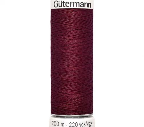 Нить Sew All для всех материалов, 200м, 100% п/э, цвет 368 бордо, Gutermann 748277