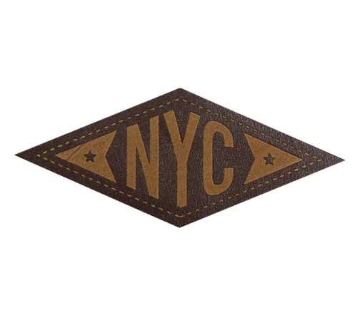 Термоаппликация HKM "Звезды NYC" под кожу, 6,6 х 2,9 см, цвет коричневый