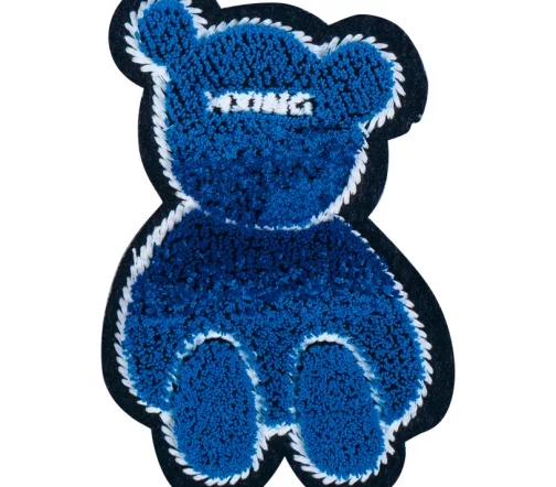 Термоаппликация HKM "Мишка-пушистик", 4,5 х 6,8 см, цвет синий