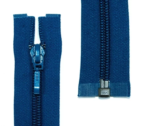 Молния YKK спираль разъёмная, 1 замок, 35см, 5мм, цвет 040, синий