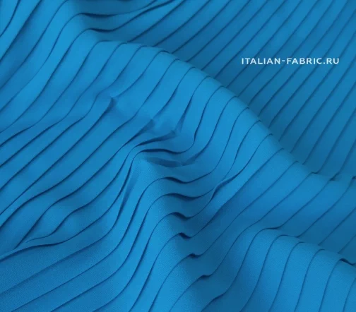 Плиссе креп, цвет голубой, 01726-2
