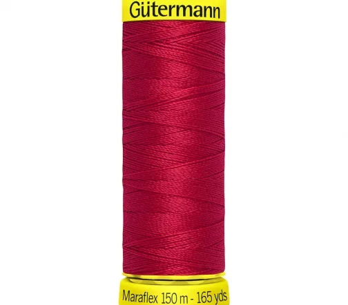 Нить Maraflex для трикотажа, 150м, 100% п/э, цвет 156 красный, Gutermann 777000