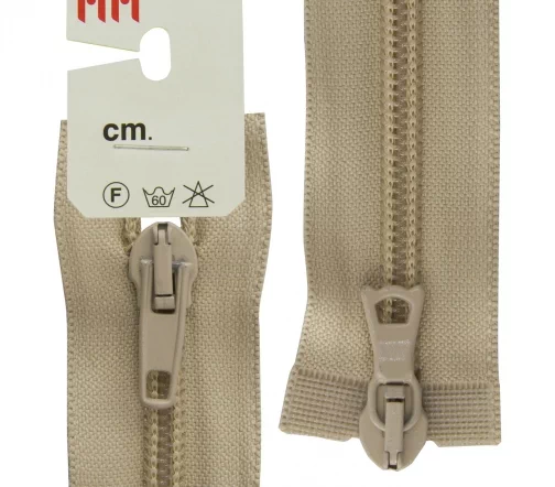 Молния Riri спираль разъёмная, 2 замка, 6мм, 80см, цвет 2230, бежевый холодный