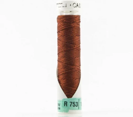 Нить Silk R 753 для фасонных швов, 10м, 100% шелк, цвет 230 трюфельный, Gutermann 703184