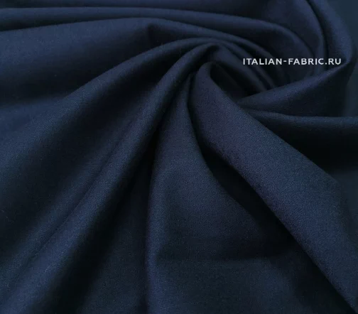 Шерсть с кашемиром костюмная, цвет темно-синий, 1082028