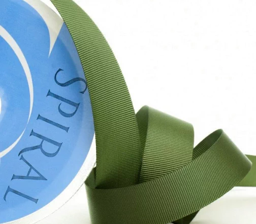 Лента репсовая Safisa 25 мм, цвет 26 темный хаки