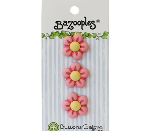 Декоративные пуговицы Buttons Galore "Розовые цветы", BZ132