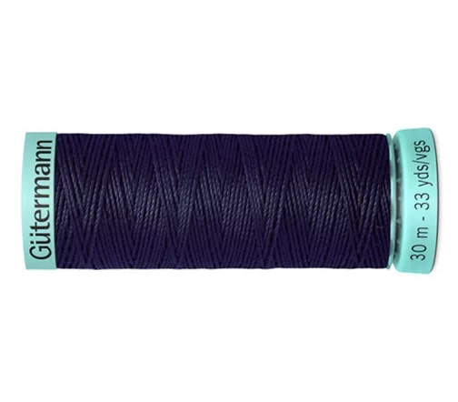 Нить Silk R 753 для фасонных швов, 30м, 100% шелк, цвет 339 т.чернильно-синий, Gutermann 723878