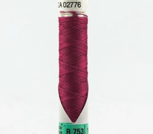 Нить Silk R 753 для фасонных швов, 10м, 100% шелк, цвет 267 вишневый, Gutermann 703184