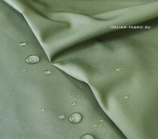 Хлопок плащевый однотонный серо-зеленый, TCP11-10