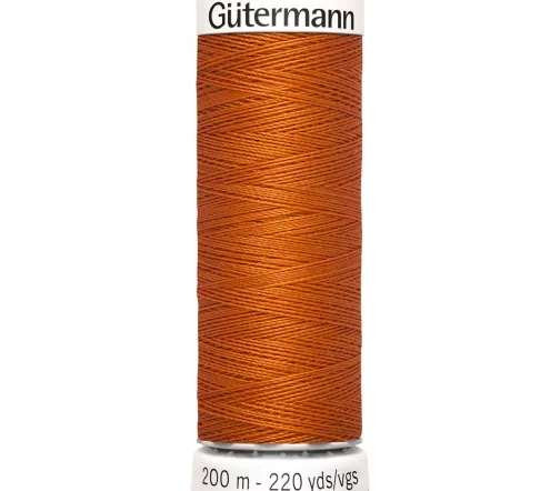 Нить Sew All для всех материалов, 200м, 100% п/э, цвет 932 рыжий, Gutermann 748277