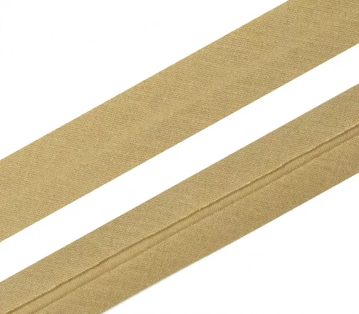 Косая бейка SAFISA, 20мм, хлопок, цвет 107, мокрый песок
