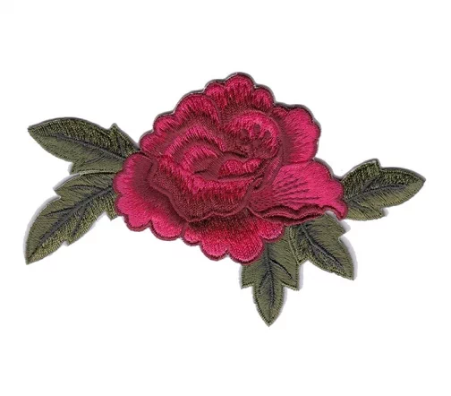 Термоаппликация Marbet "Крупный цветок с листьями", 7,5 х 12 см, цвет красный, 569751.I