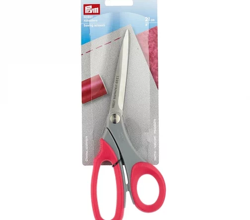 610523 Ножницы Hobby, для шитья, ручки с мягк.кольцами, 21 см, Prym