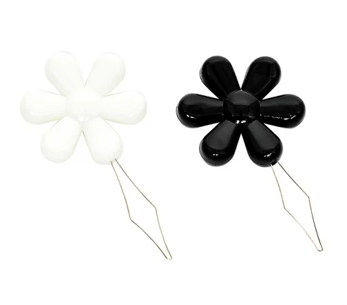 234.HG Нитевдеватель "Цветок", сталь/пластик, цвет белый/черный, 2 шт., Hemline