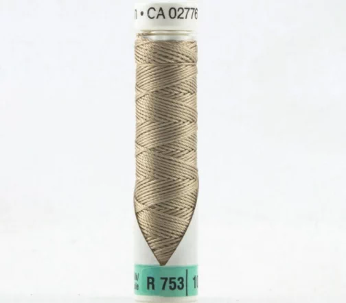 Нить Silk R 753 для фасонных швов, 10м, 100% шелк, цвет 464 песочный, Gutermann 703184