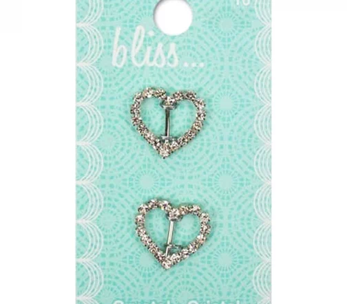 Декоративный элемент, Bliss, 16 мм, металл/стразы, 2 шт., 34000016