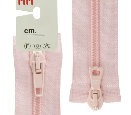 Молния Riri спираль разъёмная, 2 замка, 6мм, 60см, цвет 2417, св.розовый