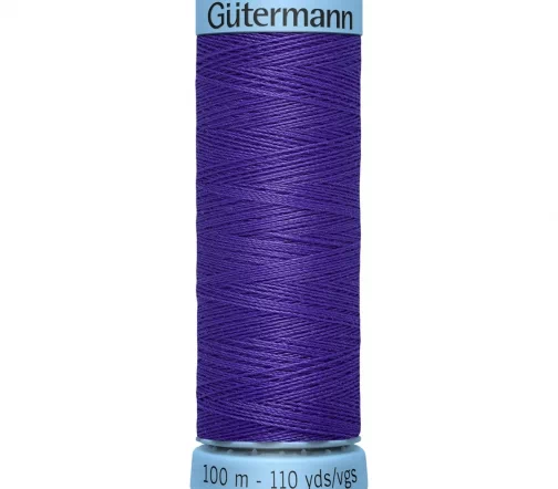 Нить Silk S303 для тонких швов, 100м, 100% шелк, цвет 810 яркий василек, Gutermann 744590