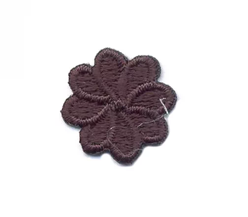Термоаппликация "Цветок восьмилистник малый", 1,7 х 1,7 см, черный, арт. 569204.A