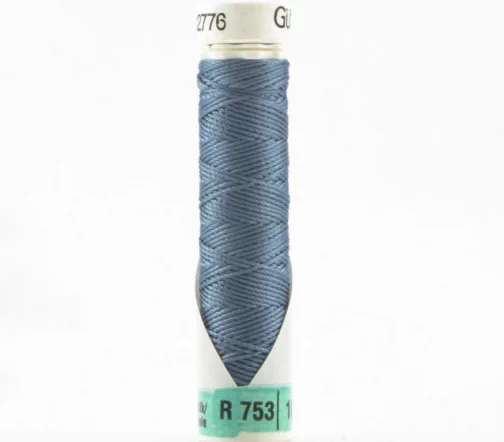 Нить Silk R 753 для фасонных швов, 10м, 100% шелк, цвет 435 зелено-синий, Gutermann 703184