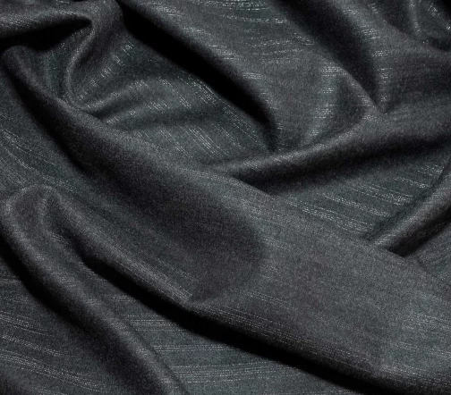 Ткань костюмная, графит в тонкую полоску, 00307