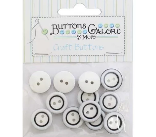 Декоративные пуговицы Buttons Galore "Белая стена", 4443