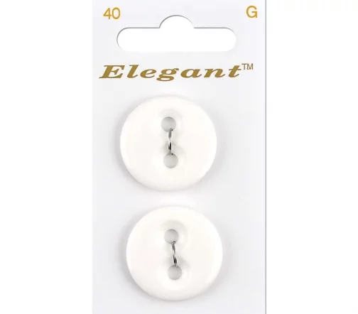 Пуговицы, Elegant, арт. 040 H, 2 отв., 25 мм, пластик, 2 шт.