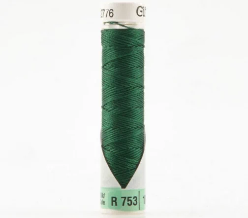 Нить Silk R 753 для фасонных швов, 10м, 100% шелк, цвет 841 насыщ.оливково-зеленый, Gutermann 703184