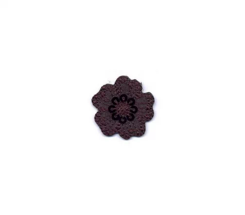 Термоаппликация "Цветок с пайетками черный", d 3 см, 569471.A