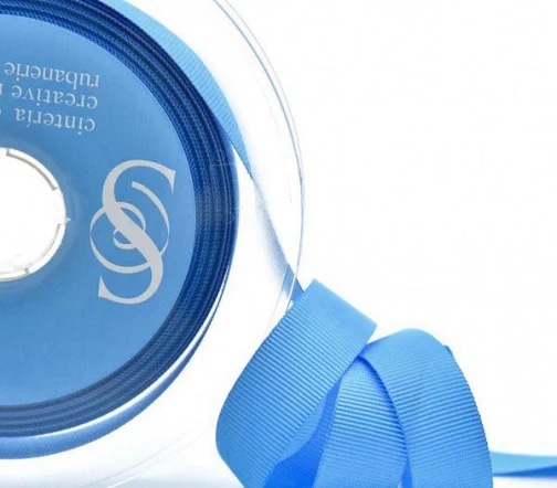 Лента репсовая Safisa 25 мм, цвет 65 голубой