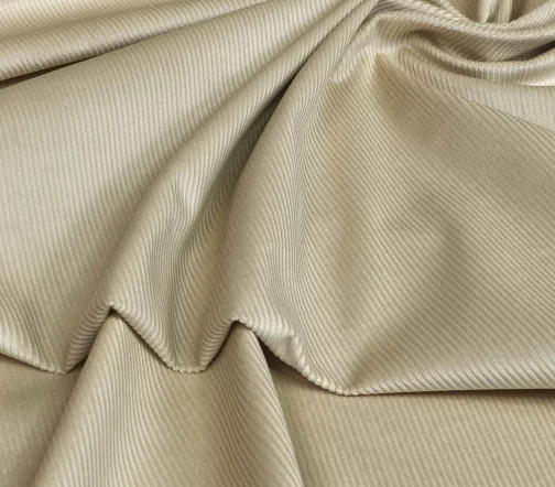 Вельвет хлопковый однотонный, цвет светло-бежевый, 1122406