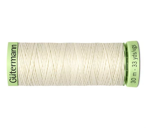Нить Top Stitch для отстрочки, 30м, 100% п/э, цвет 001 молочный, Gutermann 744506