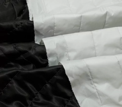 Курточная стеганая ткань на синтепоне, цвет светло-серый, 6112209-2