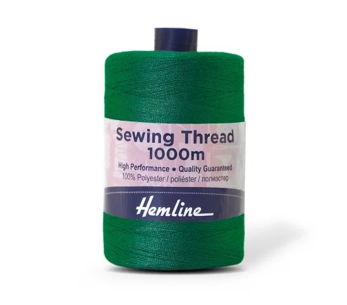 Нить универсальная 40/2, 1000м, 100% п/э, цвет 520 изумрудный, Hemline N4124