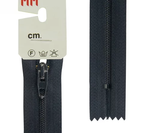 Молния Meras Rizip спираль, 18 см, неразъёмная, 4 мм, цвет 2653, иссиня-черный