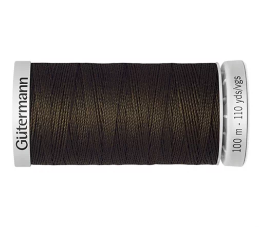 Нить Extra Strong суперкрепкая, 100м, 100% п/э, цвет 406 шоколад, Gutermann 724033