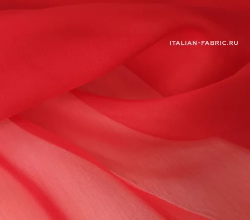 Органза однотонная, цвет красный, 01486-3