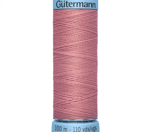 Нить Silk S303 для тонких швов, 100м, 100% шелк, цвет 473 пудрово-розовый, Gutermann 744590