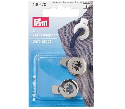 416670 Ограничители для шнура, 24*16мм, 1 отв., металл, цв. старого серебра, 2шт., Prym