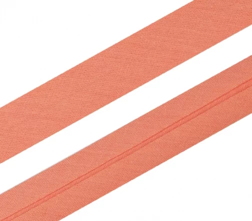 Косая бейка SAFISA, 20мм, хлопок, цвет 085, лососевый