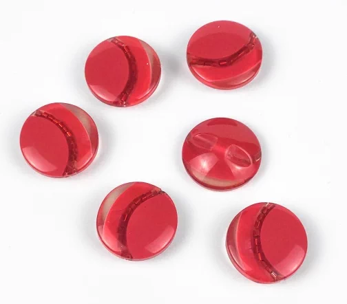 Пуговицы, Union Knopf, круглые, с полосой бисера внутри, на ножке, пластик, цвет малиновый, 23 мм