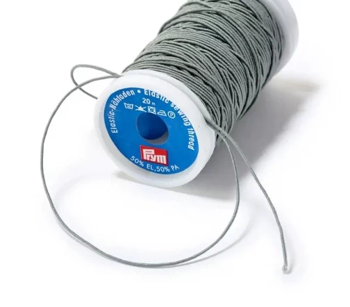 970011 Эластичная нить для шитья 0,5 мм, 20 м, цвет серый, Prym